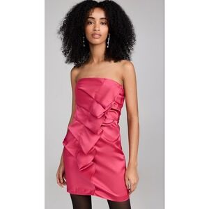 A.L.C. Talita Dress 8‎ Manzanita Strapless Mini Ruffle Bustier Cocktail $495